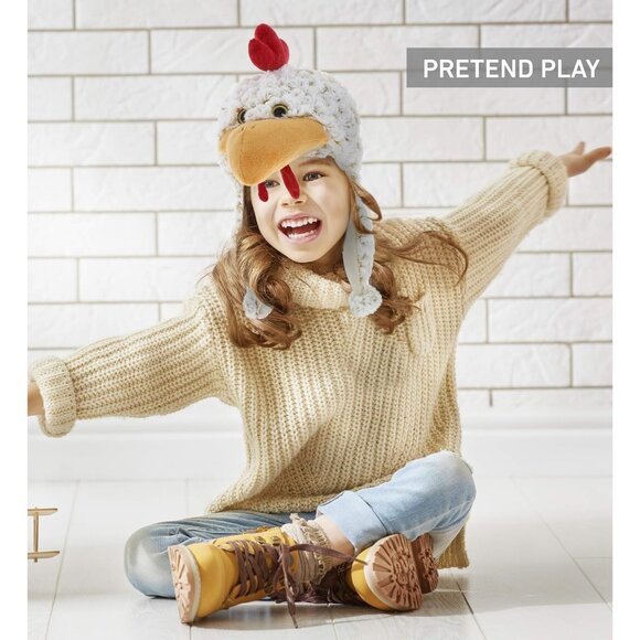 Plush Fleece Beanie with Ear Flaps Winter Hat for Kids Teens Adults Funny Costum - Picture 7 of 9